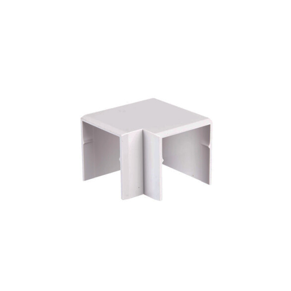 Codo plástico 90° blanco para ducto 27x30mm ZO0615