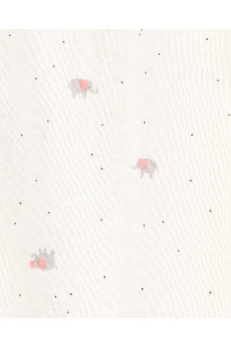 Pack dos pijamas una pieza de algodón, con pie, diseño elefantes Pack dos pijamas una pieza de algodón, con pie, diseño elefantes