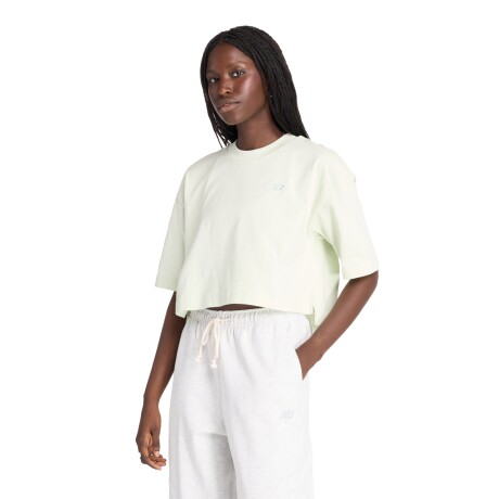 Remera New Balance de Dama - LOGO RELAXED - WT43536NUM NATURALM