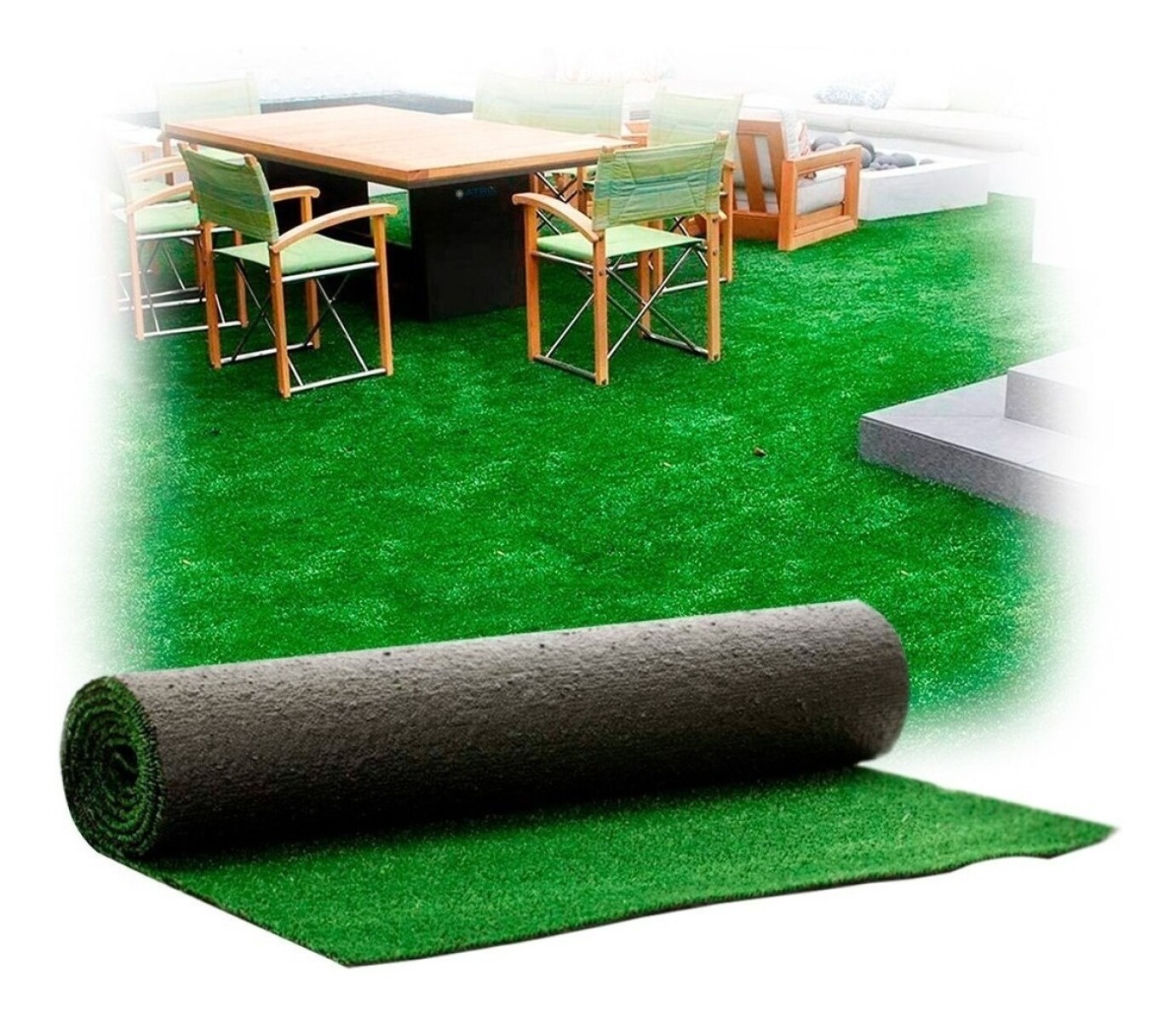 Césped Sintético 50 M2 Pasto Artificial Rollo Decoración 