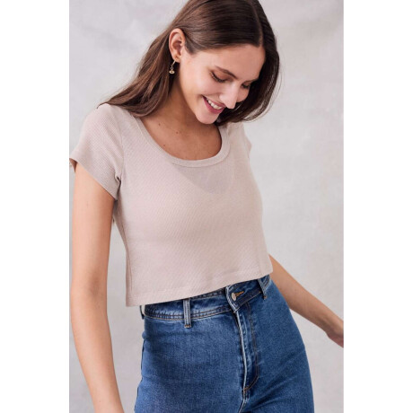 Top Lurex Con Manga Crudo