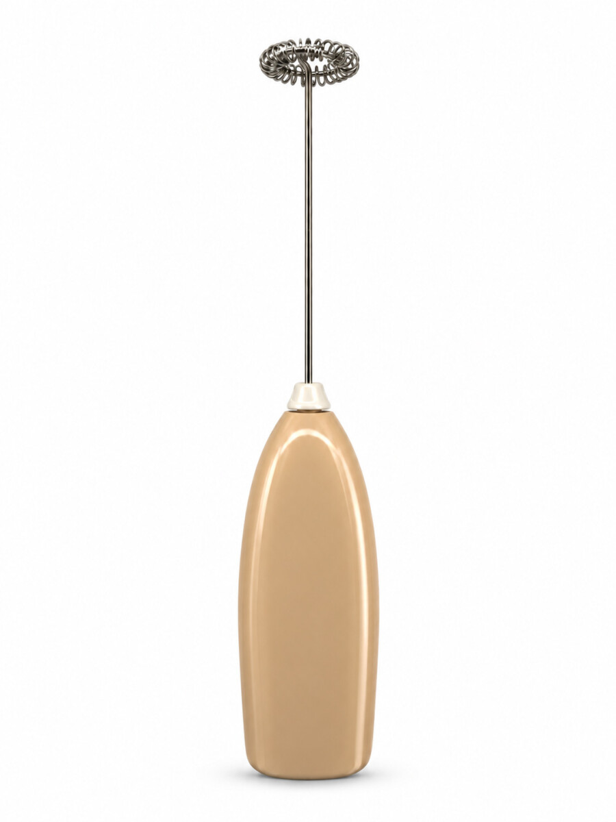 BATIDOR DE CAFÉ MAUAL A PILAS - BEIGE 