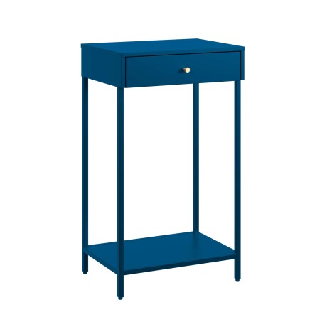 MESA LATERAL ALTA METAL AZUL OLIVIA