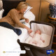 Cuna Mecedora Para Bebe Colecho Moises Con Ruedas Ajustable Gris