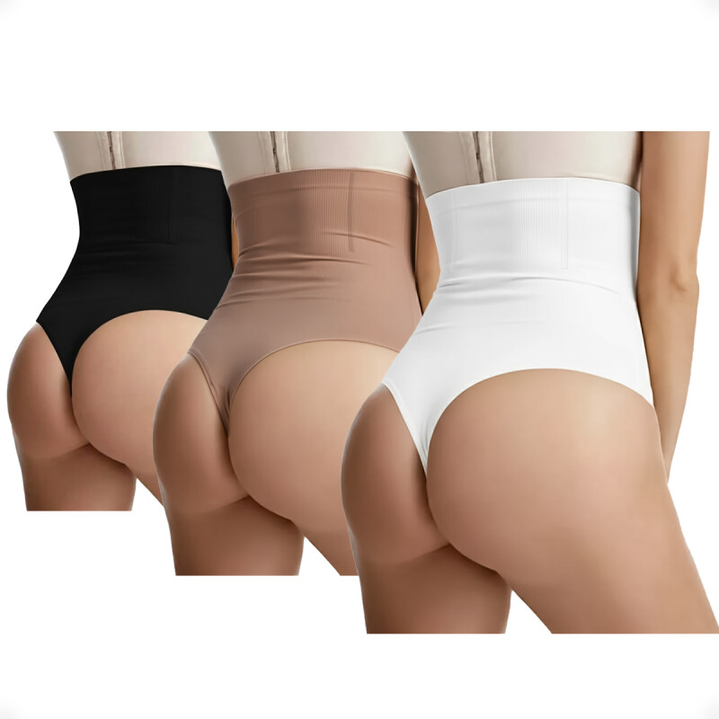 Faja Modeladora Reductora Colaless de Tiro alto Sin Broche Blanco