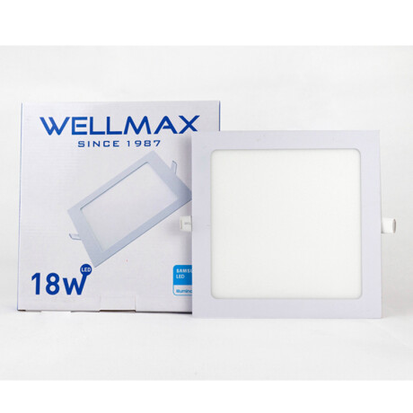 PANEL LED EMBUTIR CUADRADO 18W (1350LUM) L:22CM FRIA WELLMAX PANEL LED EMBUTIR CUADRADO 18W (1350LUM) L:22CM FRIA WELLMAX