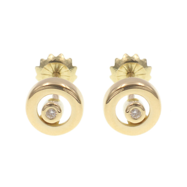 Caravanas Sarah en oro amarillo 18K y brillantes. Caravanas Sarah en oro amarillo 18K y brillantes.