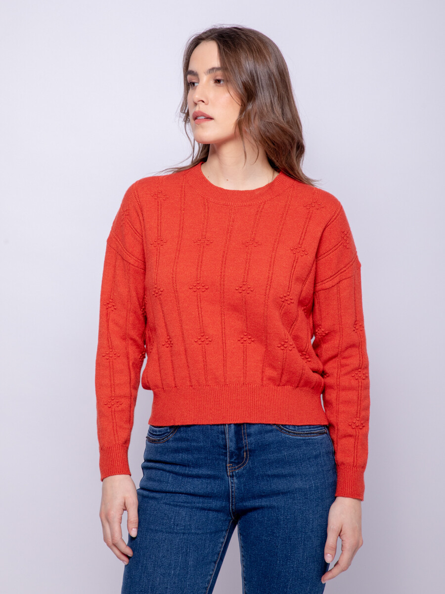 SWEATER ZENIT - Coral Oscuro 
