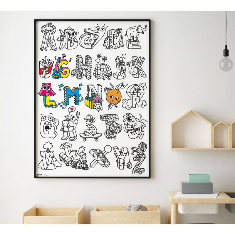 Póster gigante para colorear ABC