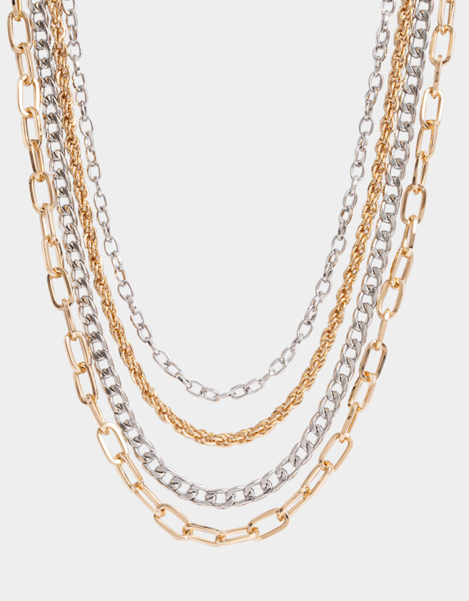 Collares Cortos Mix plaiting Set De Collares Cortos - Dorado