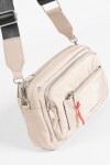 Bandolera zipper bolsillos beige