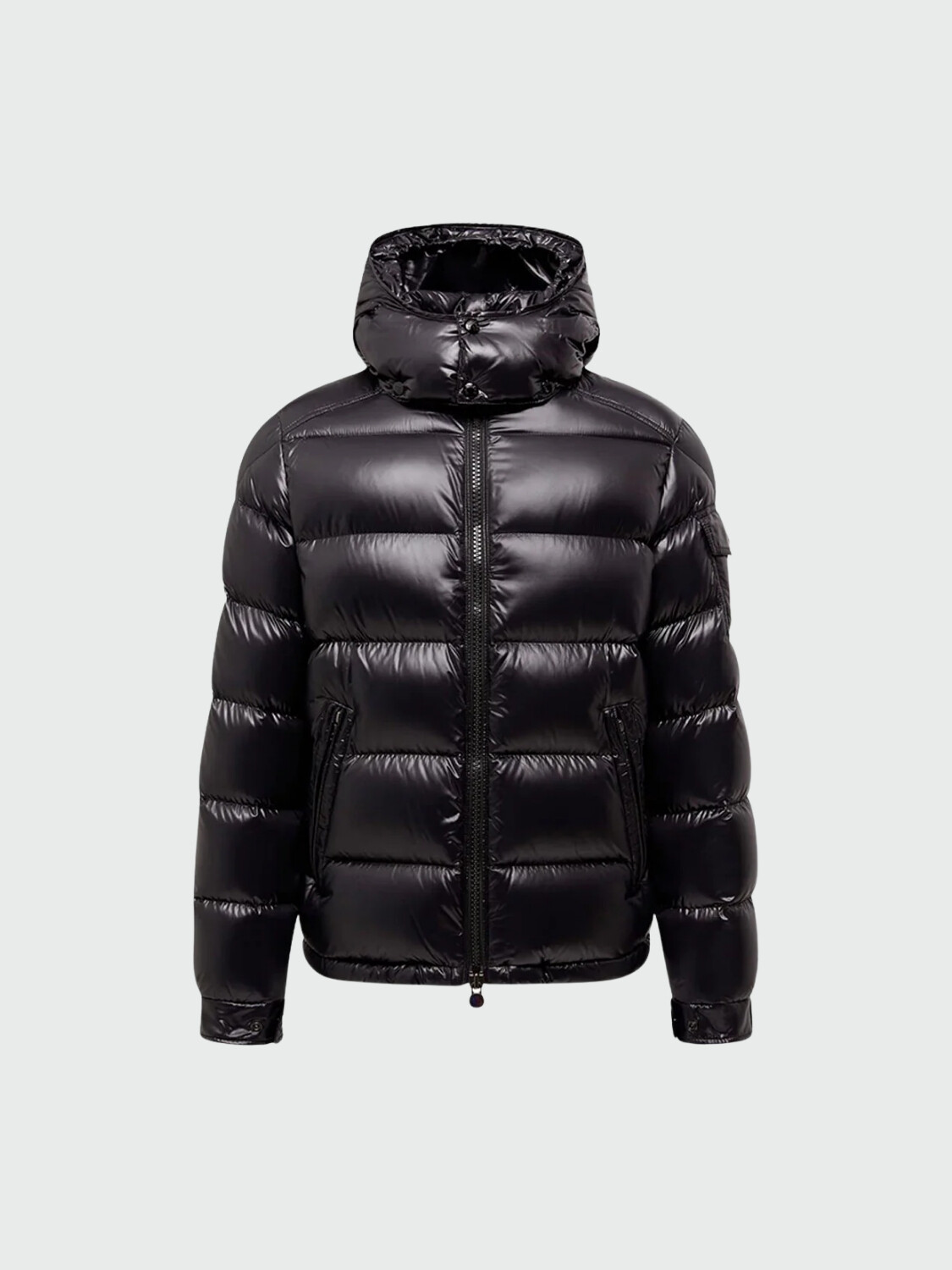MONCLER - Campera Corta de Plumas Maya Negro