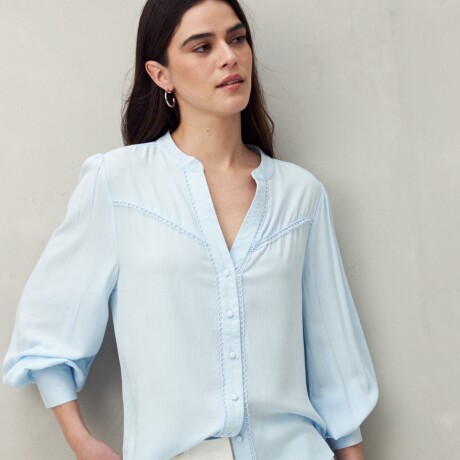 CAMISA BULLE Celeste