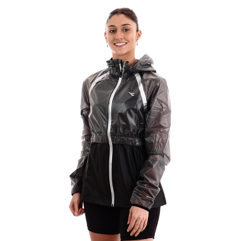 Campera Rompevientos Mujer Diadora T1 Negro