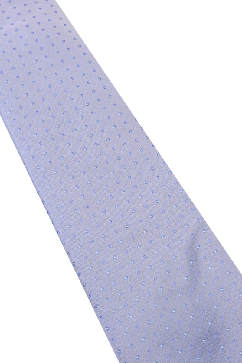 Corbata con pañuelo 8 cm celeste