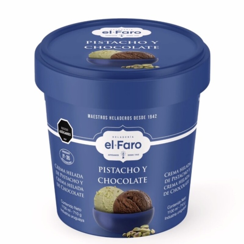 Helado pistacho y chocolate El Faro 1,1 l Helado pistacho y chocolate El Faro 1,1 l