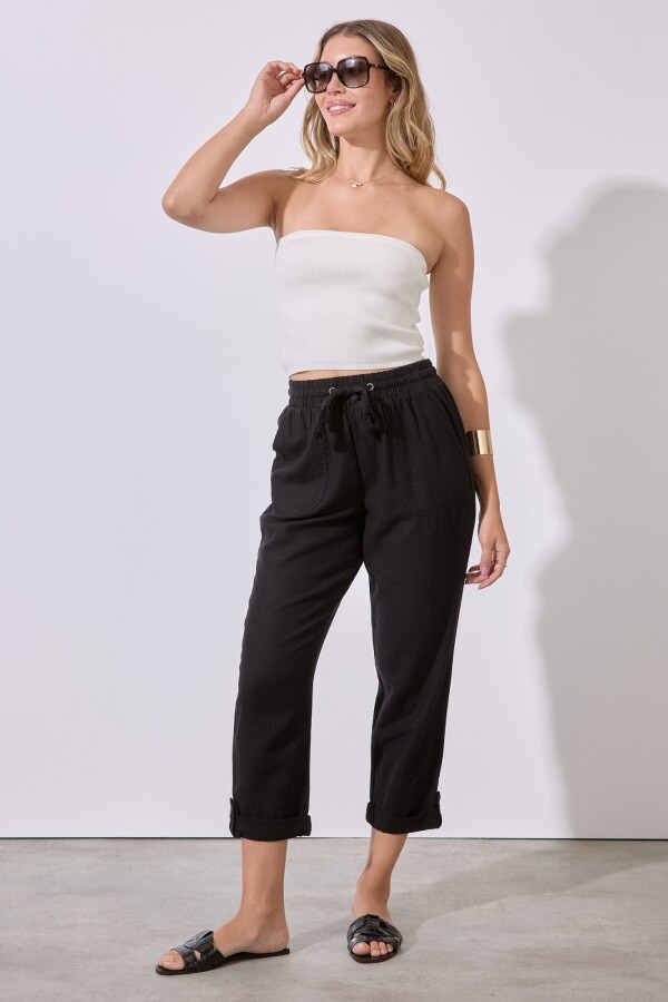 Pantalon Lino NEGRO