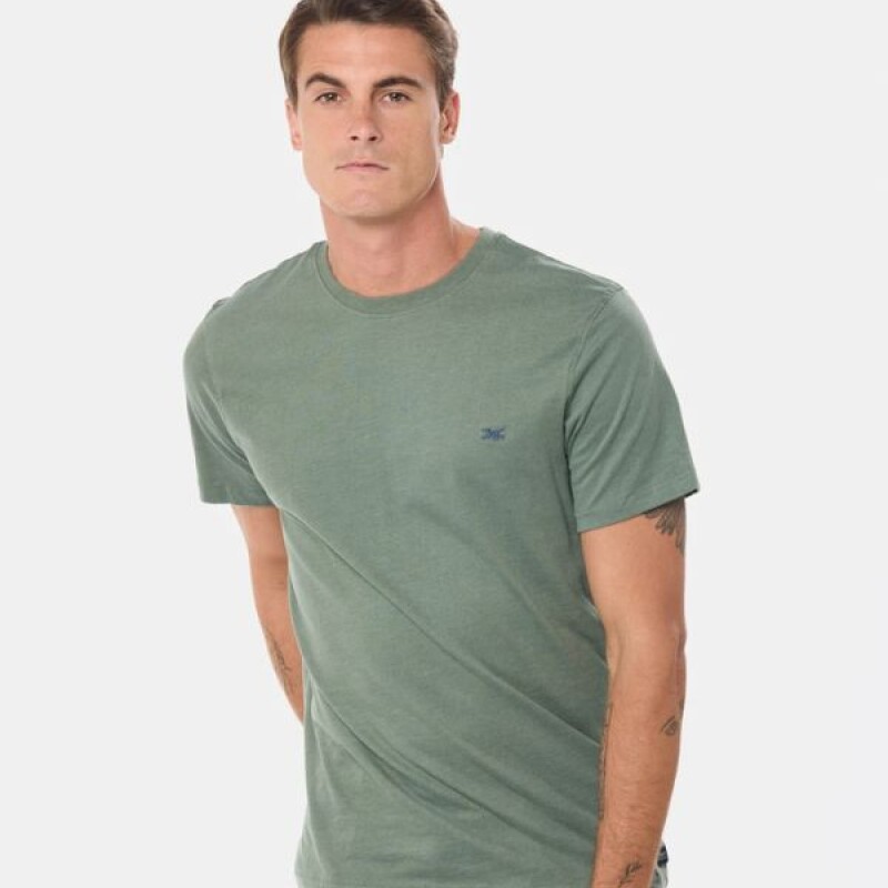 Remera Manga Corta Legacy Verde Melange