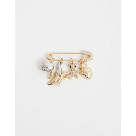 Prendedor Con Strass Combinacion Bicolor