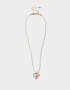 Collares Cortos Con flores Collar Corto De Perlas Con Dije - Dorado