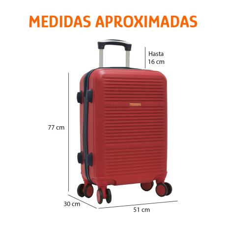 Set de Valija G Rígida 4Ruedas + Set Organizadores X6P/viaje Rojo Oscuro