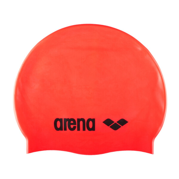 Gorra De Natación Para Adultos Arena Classic Silicone Cap Fluo rojo