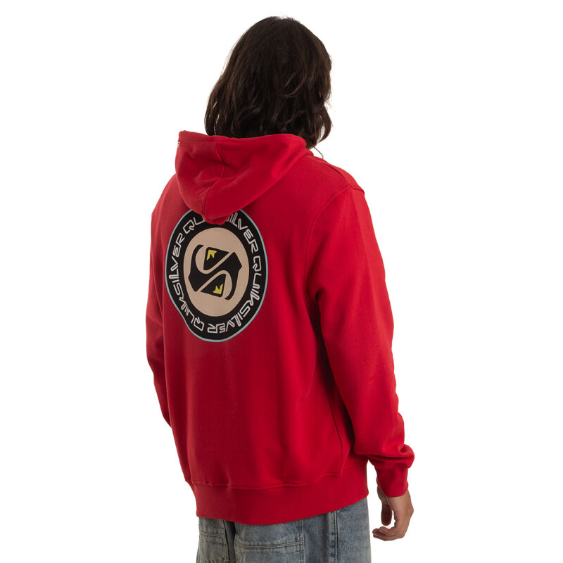 Canguro Hombre Quiksilver Circle Back Rojo