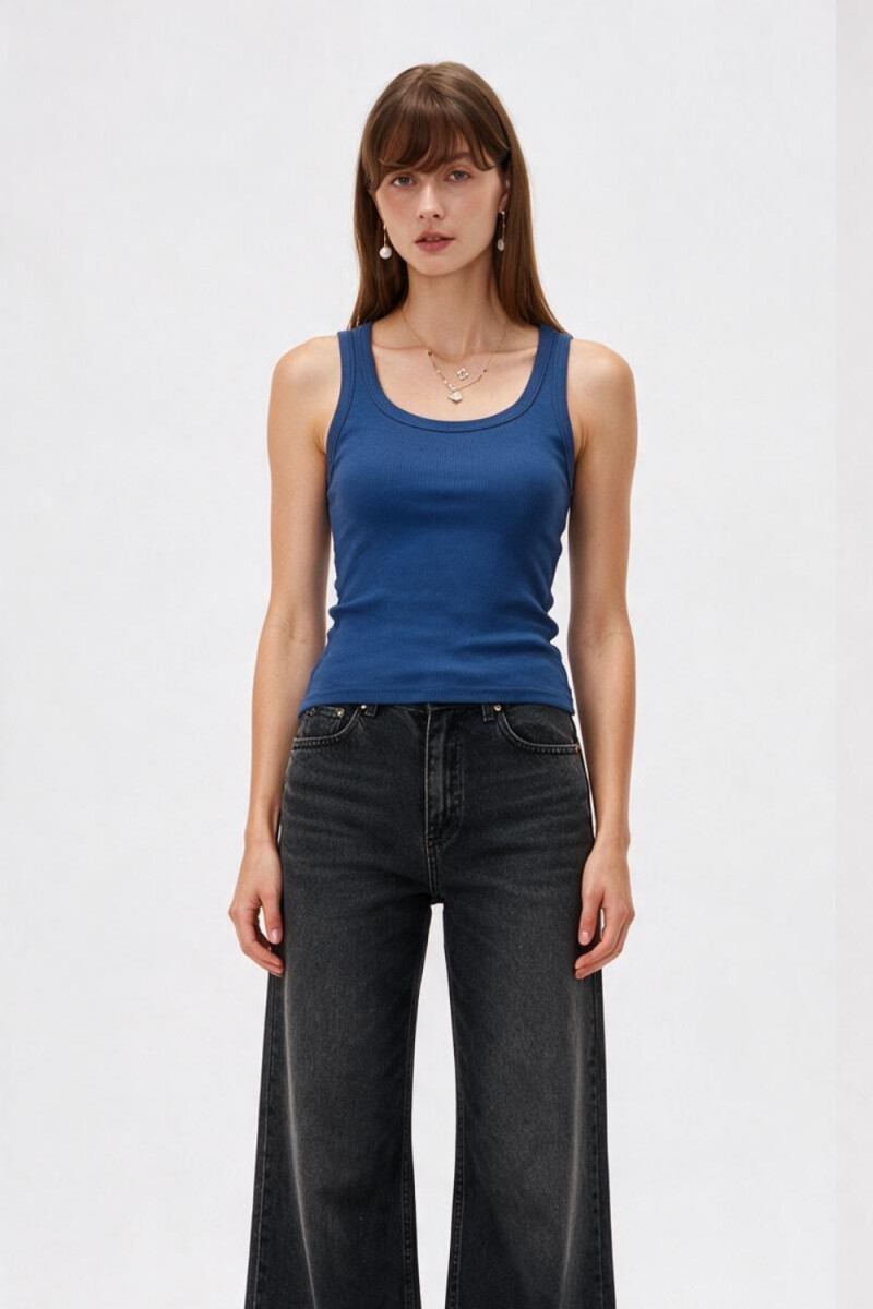 Musculosa Malisa - Azul Piedra 
