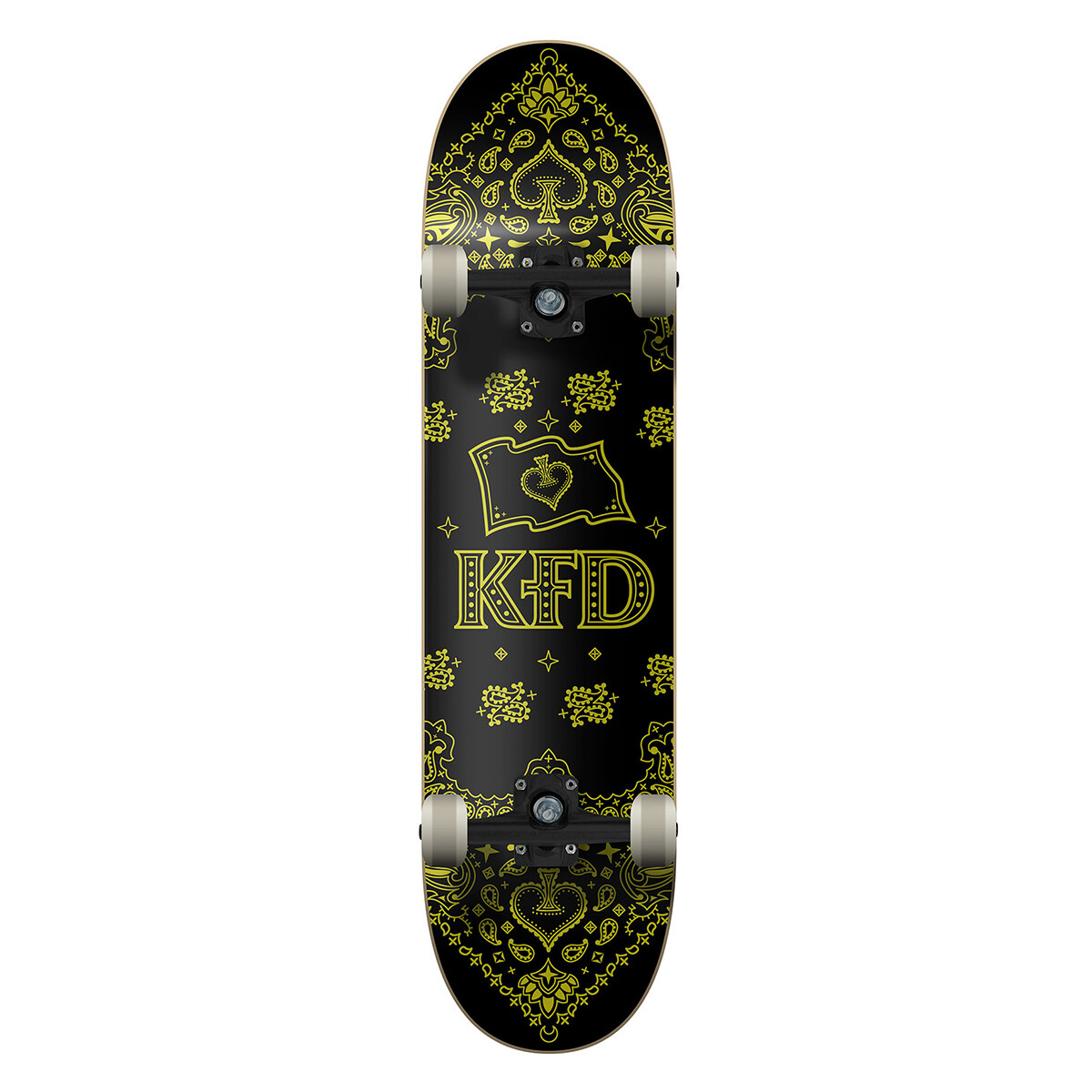 Skate Completo KFD Progressive Premium - Bandana Foil 7.75" - Gold 