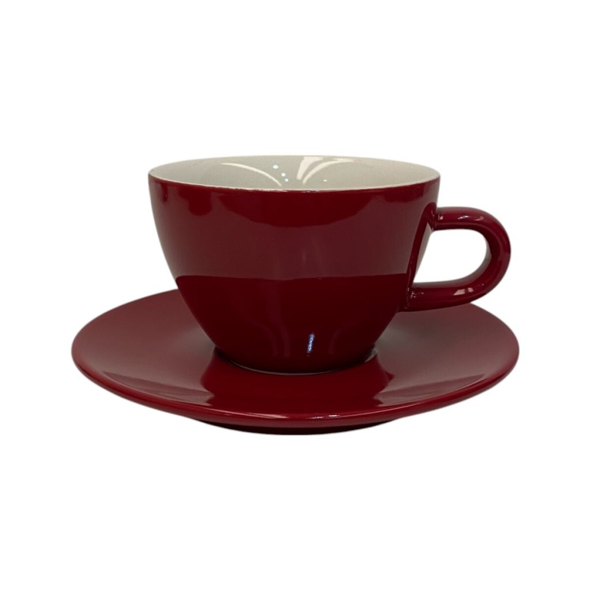 TAZA DE CAFE 180ML CON PLATO PORCELANA ESPECIAL ROJO SELECTA 