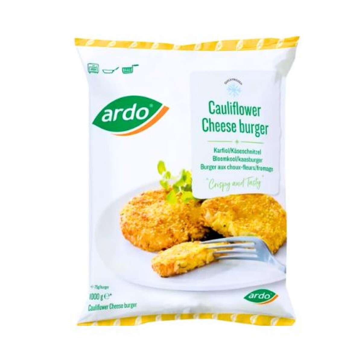 Hamburguesa de Coliflor y Queso Ardo - 1 kg 