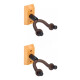 Pack X 2 Soporte Para Colgar Guitarra De Pared Marrón