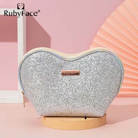 Set Maquillaje 8 Brochas y Pinceles con Estuche + Esponjas Plateado