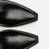 Bota caña baja Jolene en efecto cuero Negro