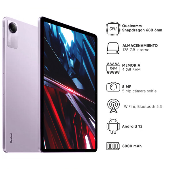 Tablet Xiaomi Redmi Pad Se 4/128 Gb PURPURA