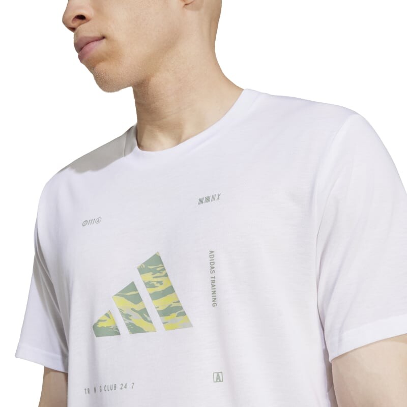 Remera Adidas Climacool Camo Logo Graphic Blanco