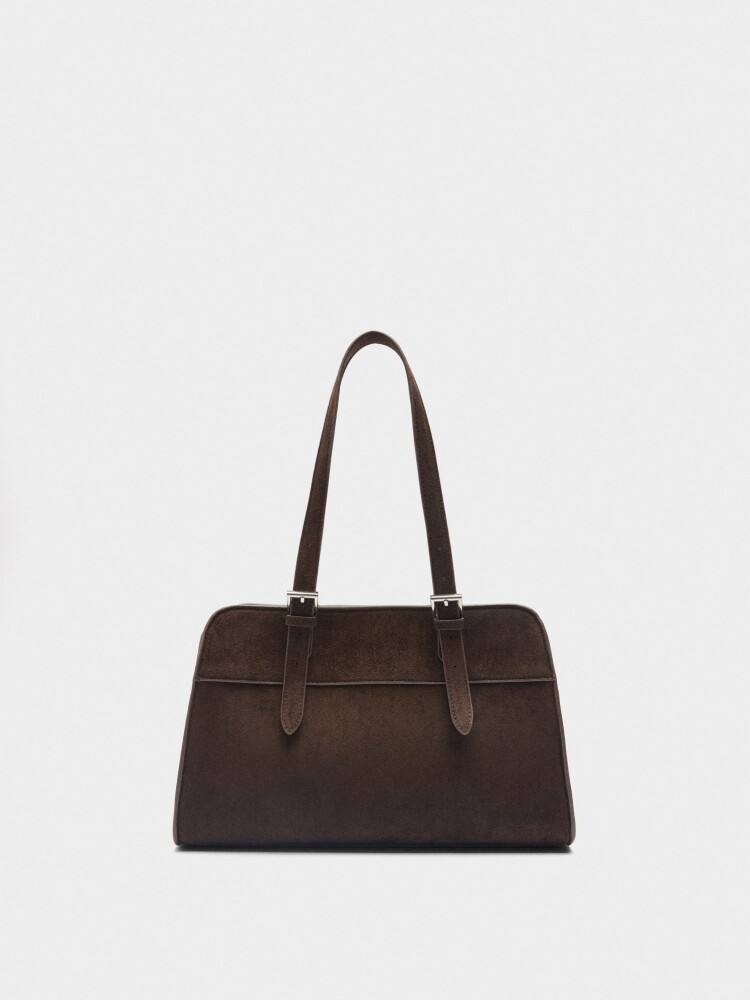Bolso Tote Efecto Piel marron