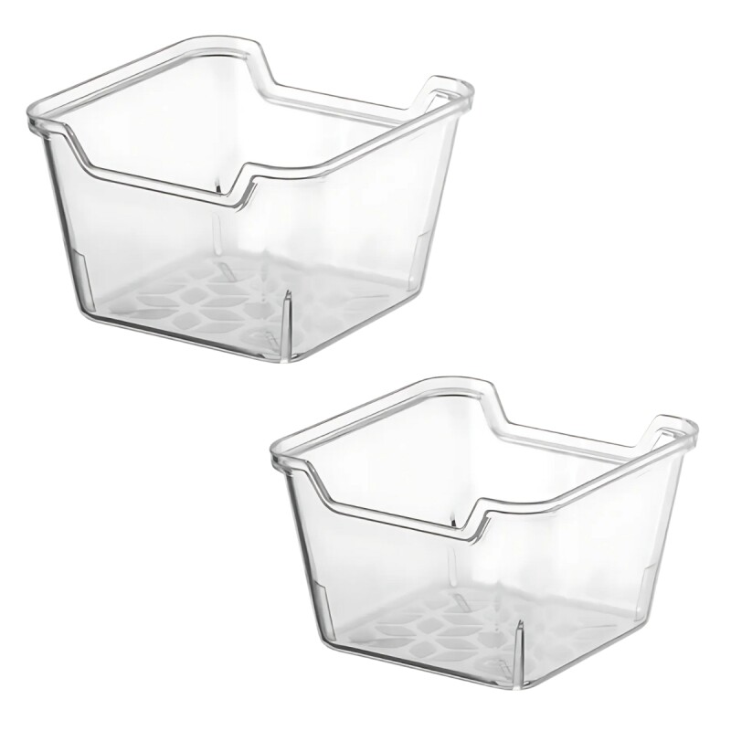 Set x2 Organizador de acrílico 8,5 x 8,5 cm TRANSPARENTE
