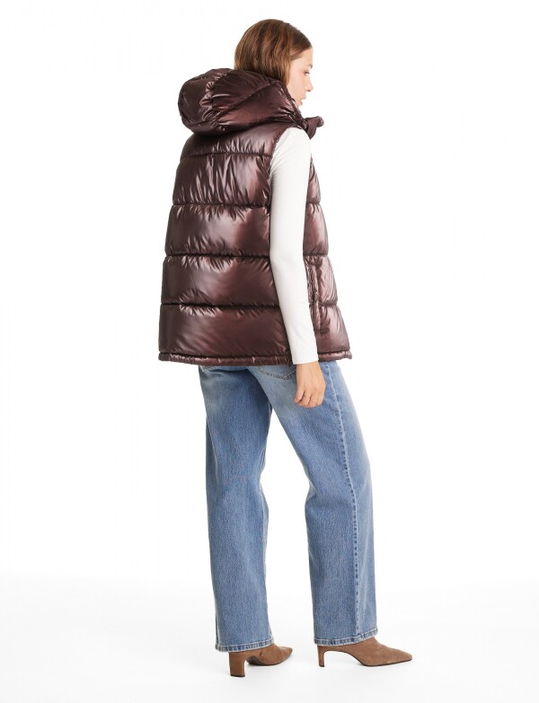 Chaleco Abrigo Puffer MARRON