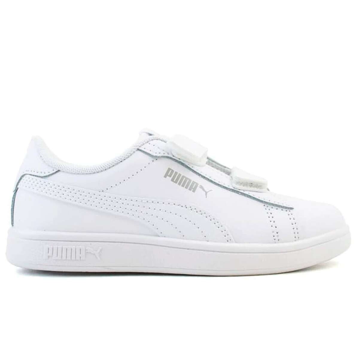 Championes Puma Smash 3.0 de Niños - Blanco 