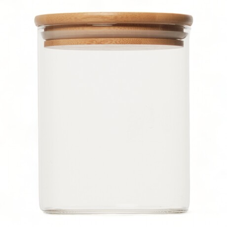 Frasco De Borosilicato Tapa Bambu 820ml Sin Color