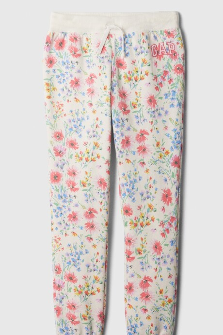 Pantalón Deportivo Logo Gap Niña Sp Ivory Floral