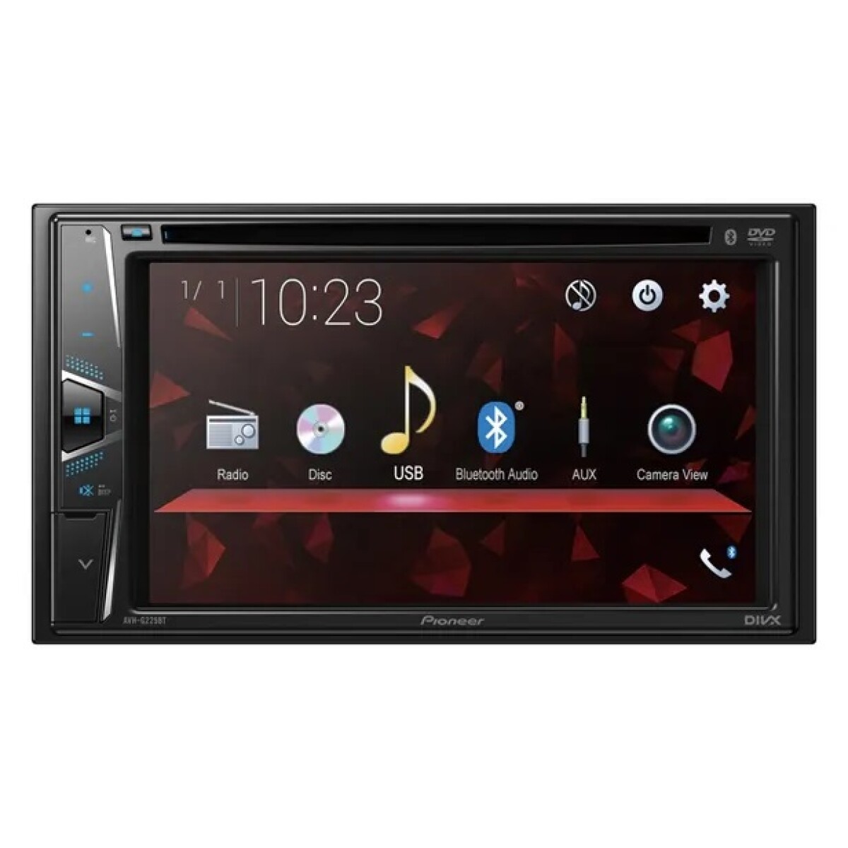 Autoradio Pioneer 6.2" Avh-G225Bt con Pantalla Bluetooth/USB con control 