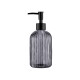 Dispensador de jabón de vidrio con base redonda 400ml NEGRO