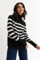Sweater cuello rompeviento NEGRO