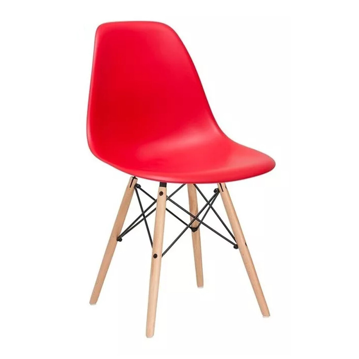 Silla Eames Comedor Cocina Mejor Calidad Mercado - Rojo 