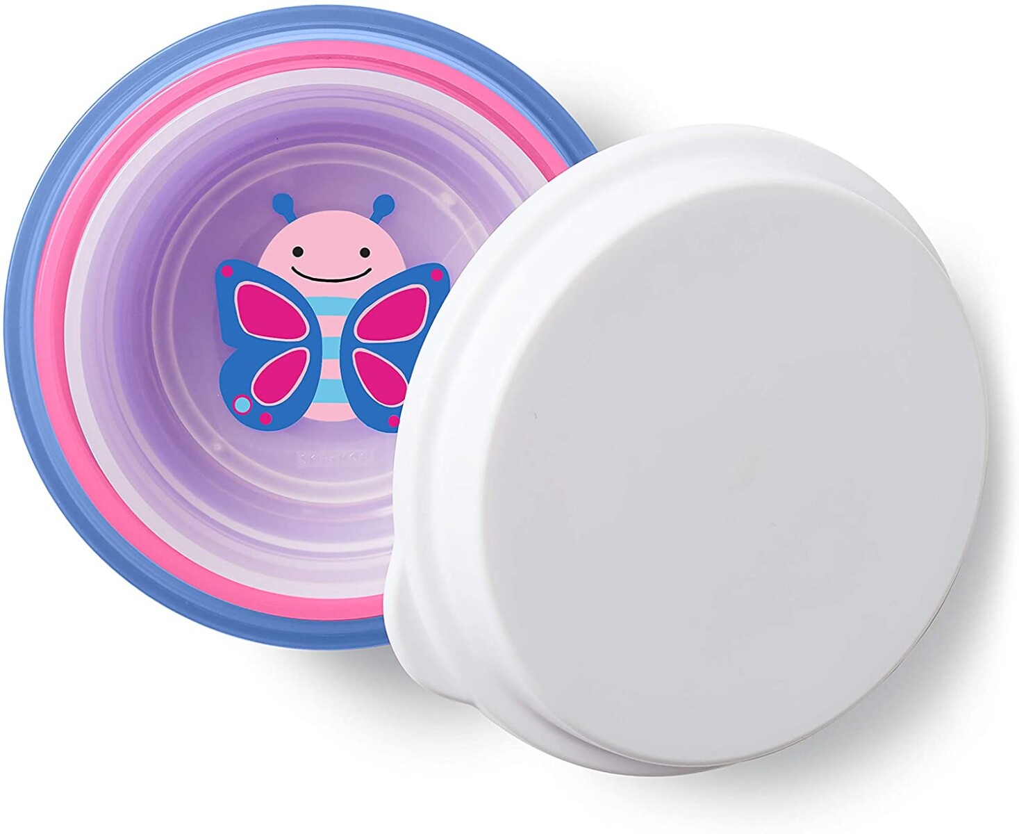 Bowls de Aprendizaje con Antideslizante Diseño Mariposa 