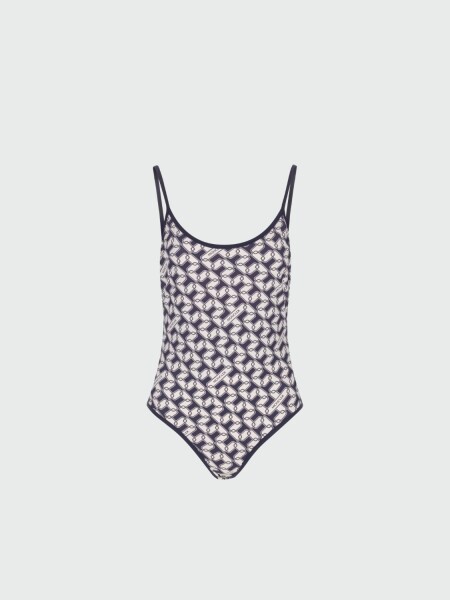 Moncler- Traje de baño con estampado de cadenas 0