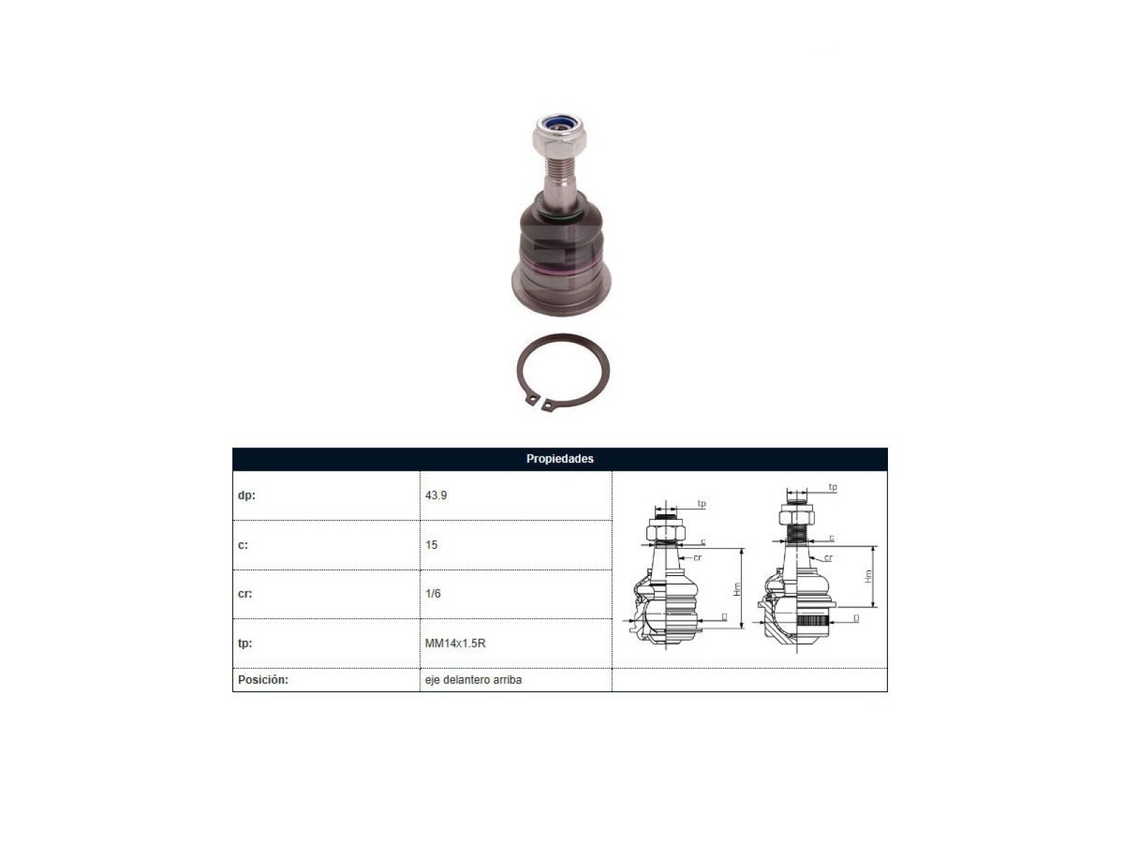 Rotula Del Toyota Hilux 04-25 Der/Izq 