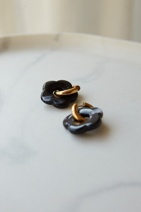 AROS FLOWER NEGRO MARMOLADO